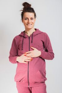 Bluza dresowa Paula bordo melanż