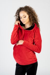 Bluza ciążowa i do karmienia Jane czerwona