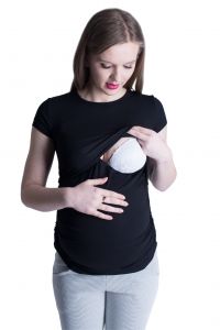 Bluzka ciążowa i do karmienia Stella czarny