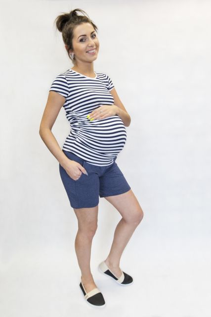 Krótkie spodenki z kieszeniami jeans melanż