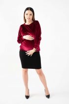 Bluza welurowa ciążowa i do karmienia Dina