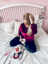 Bluza welurowa ciążowa i do karmienia Dina