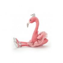 Flaming w koronie  różowy 34cm