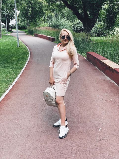Sukienka dresowa Helen morela