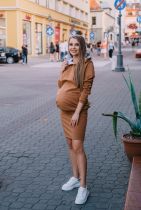 Komplet dresowy ciążowy Linda karmel