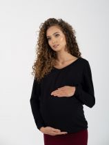 Bluza ciążowa i do karmienia Lidia czarna
