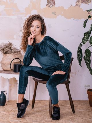 Komplet dresowy ciążowy Sonia szaragdowa zieleń